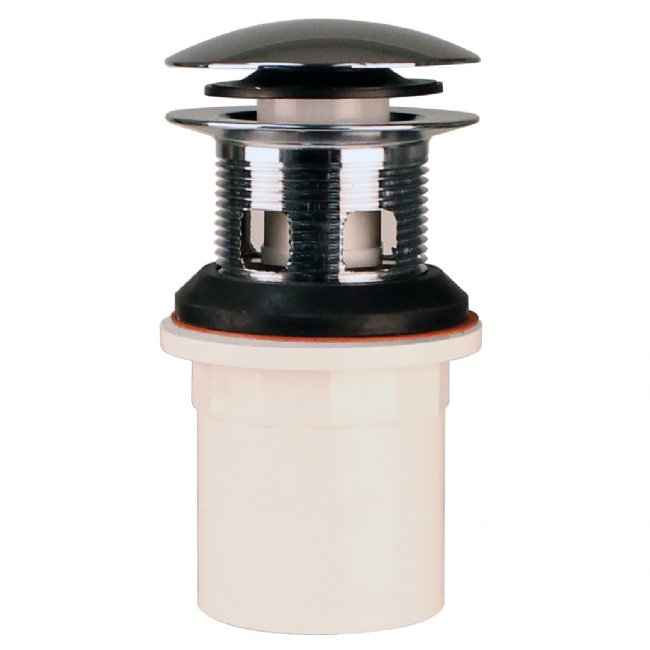 Integrated Overflow Round Tip Toe Bath Drain SCH 40 PVC Adapter