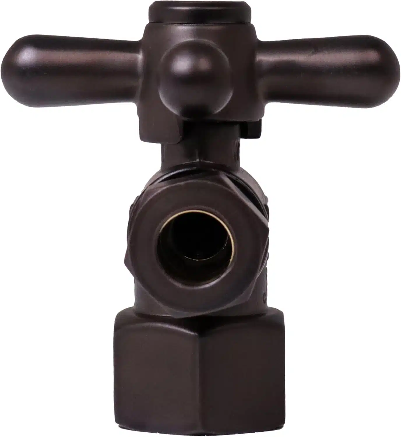 1/4-Turn Cross Handle Angle Stop Shut Off Valve, 1/2" IPS x 3/8" OD - Image 4