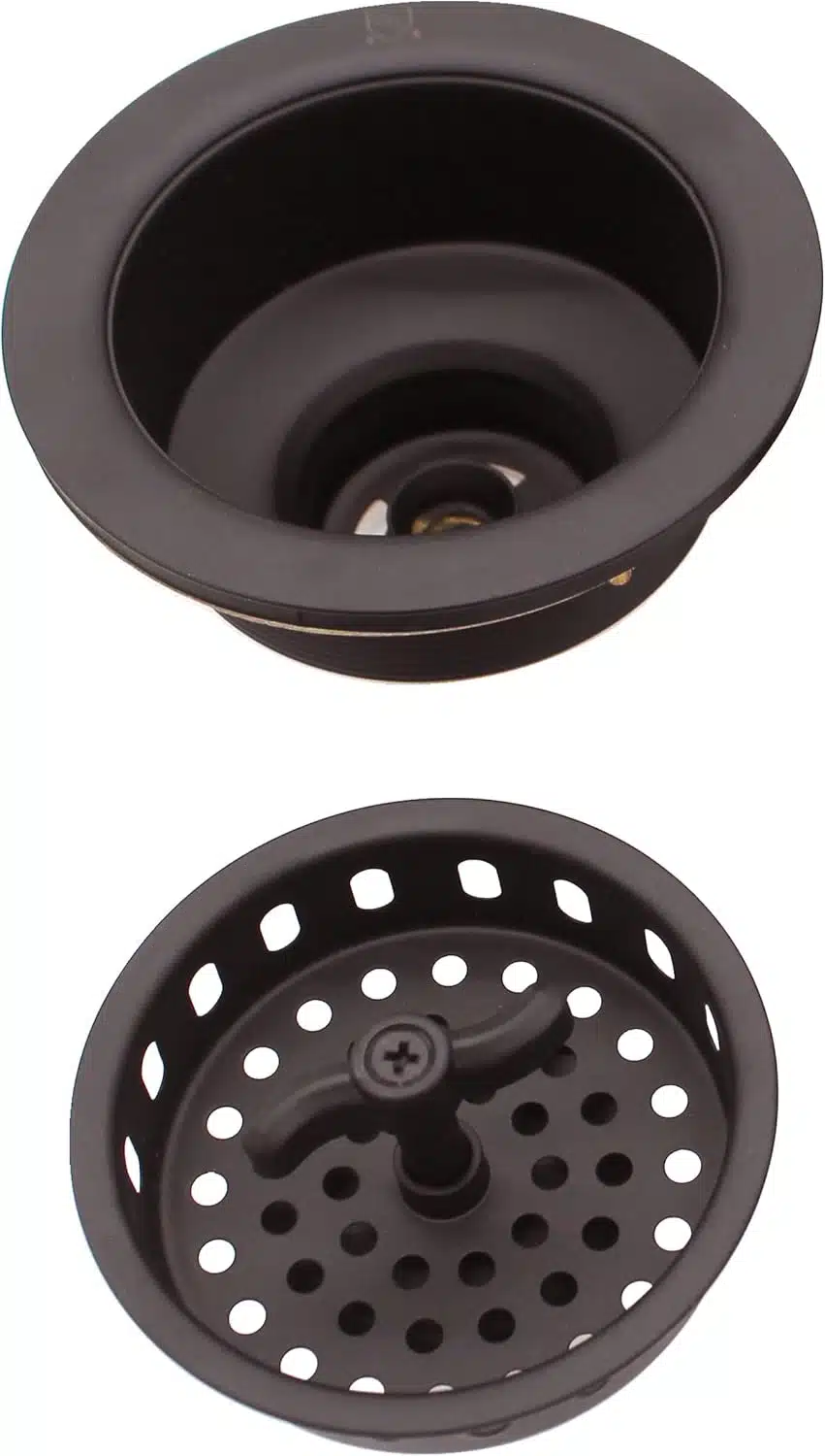 3-1/2" Wing Nut Twist Style Large Kitchen Sink Basket Strainer - Image 4
