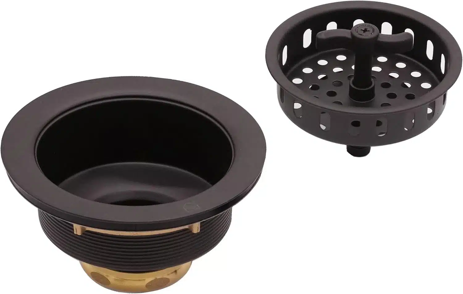 3-1/2" Wing Nut Twist Style Large Kitchen Sink Basket Strainer - Image 7