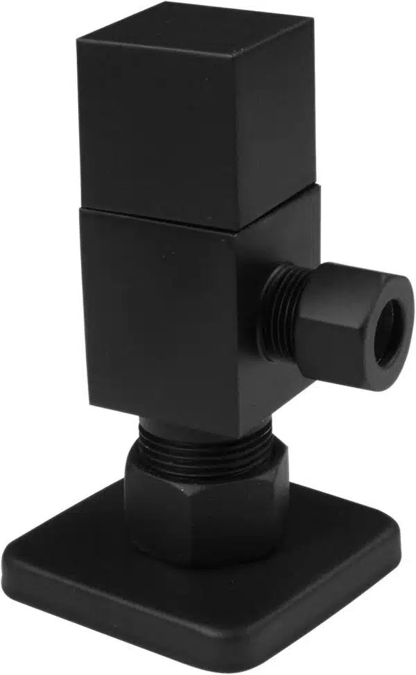 5/8" x 3/8" OD x 20" Flat Head Toilet Supply Line Riser Kit with Square Handle 1/4-Turn Angle Stop - Image 5