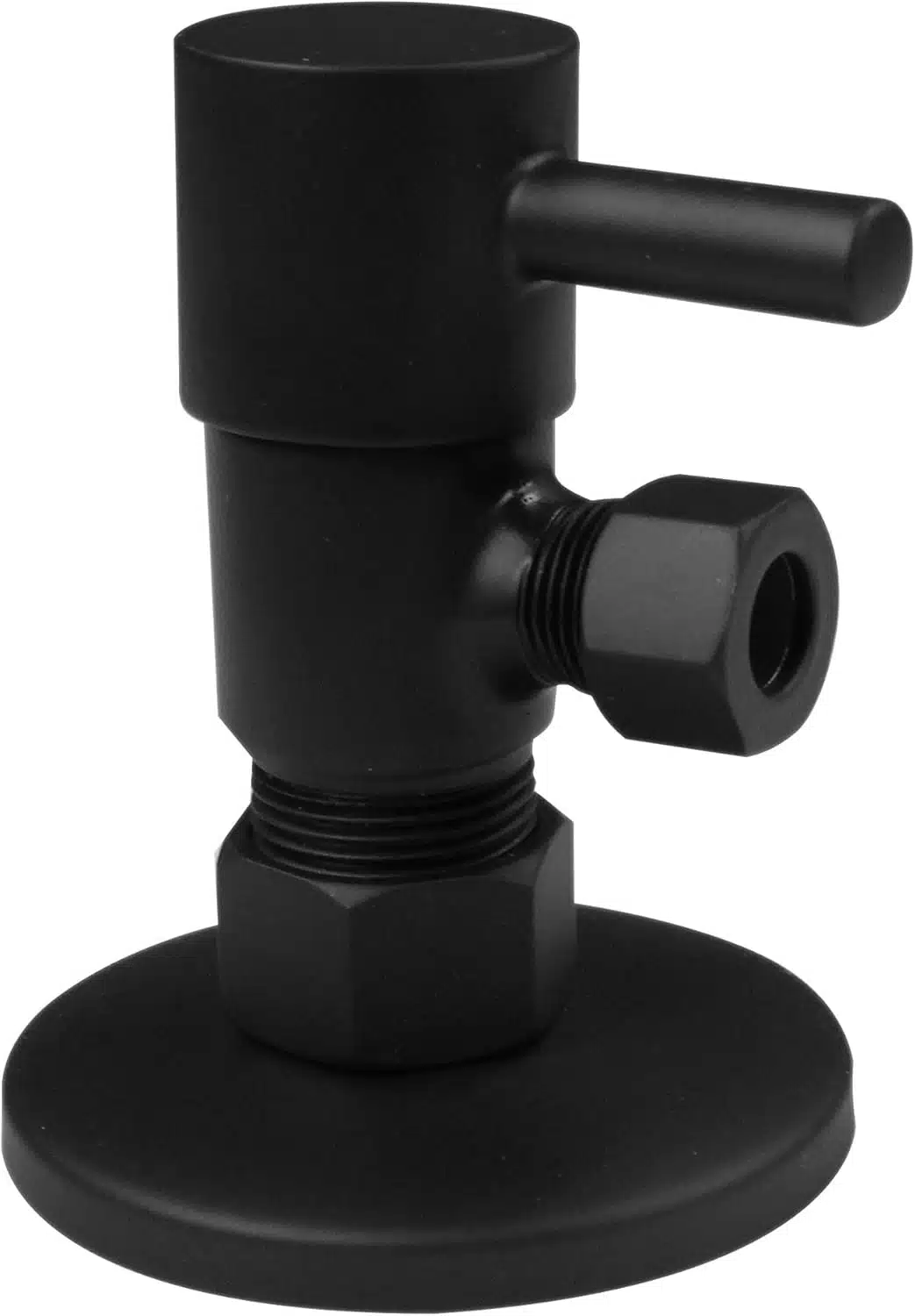 5/8" x 3/8" OD x 20" Flat Head Toilet Supply Line Riser Kit with Round Handle 1/4-Turn Angle Stop - Image 5