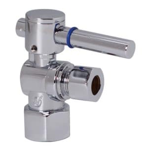 1/4-Turn Lever Handle Angle Stop Shut Off Valve, 1/2" IPS x 3/8" OD