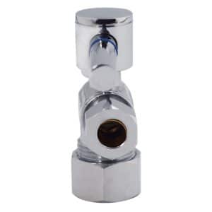 1/4-Turn Lever Handle Angle Stop Shut Off Valve, 5/8" OD x 3/8" OD