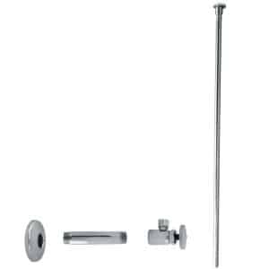 Flat Head Toilet Kit with Round Handles, 1/2" IPS x 3/8" OD x 20"