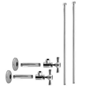 Bullnose Faucet Kit with Cross Handles, 1/2" IPS x 3/8" OD x 20"