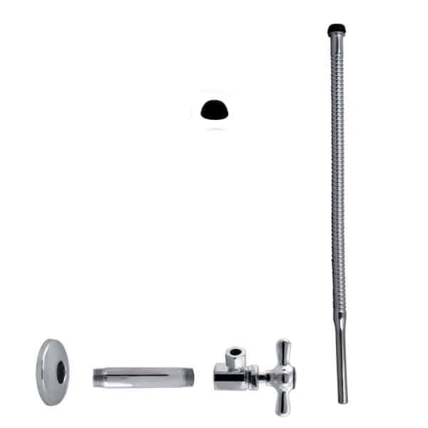 Corrugated Supply Kit with Cross Handle, 1/2" IPS x 3/8" OD x 15"