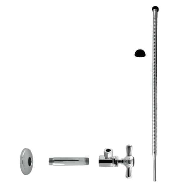 Corrugated Supply Kit with Cross Handle, 1/2" IPS x 3/8" OD x 20"