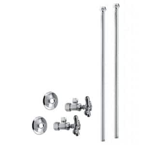 Bullnose Faucet Kit with Cross Handles, 5/8" OD x 3/8" OD x 20"