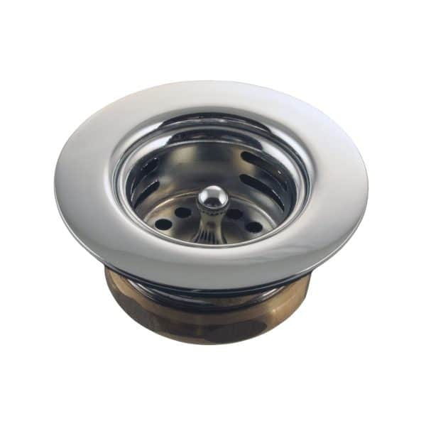 Midget Duo Bar and Laundry Sink Drain Assembly with Post Style Strainer Grid Cover