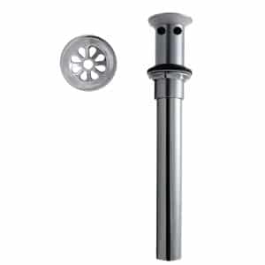 High-Flow Grid Lavatory Drain with Overflow Holes-Exposed