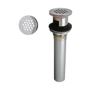 Grid Strainer Lavatory Drain with Overflow Holes-Exposed