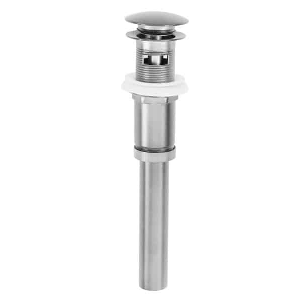 Euro Mushroom Lavatory Drain with Overflow Holes - Exposed