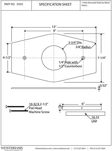 One-Hole Remodel Plate for Mixet - Image 2
