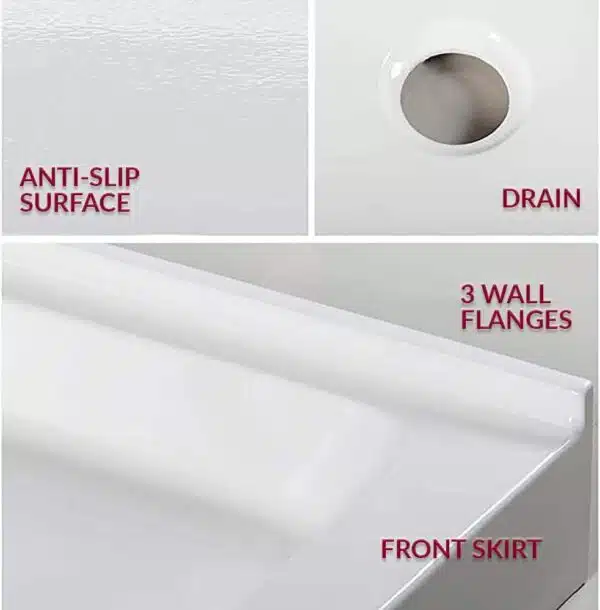 72” X 36” 3-Wall Shower Pan (Pan Only) - Image 2