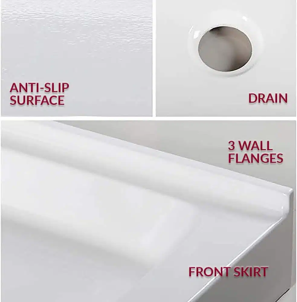 72” X 36” 3-Wall Shower Pan (Pan Only) - Image 2