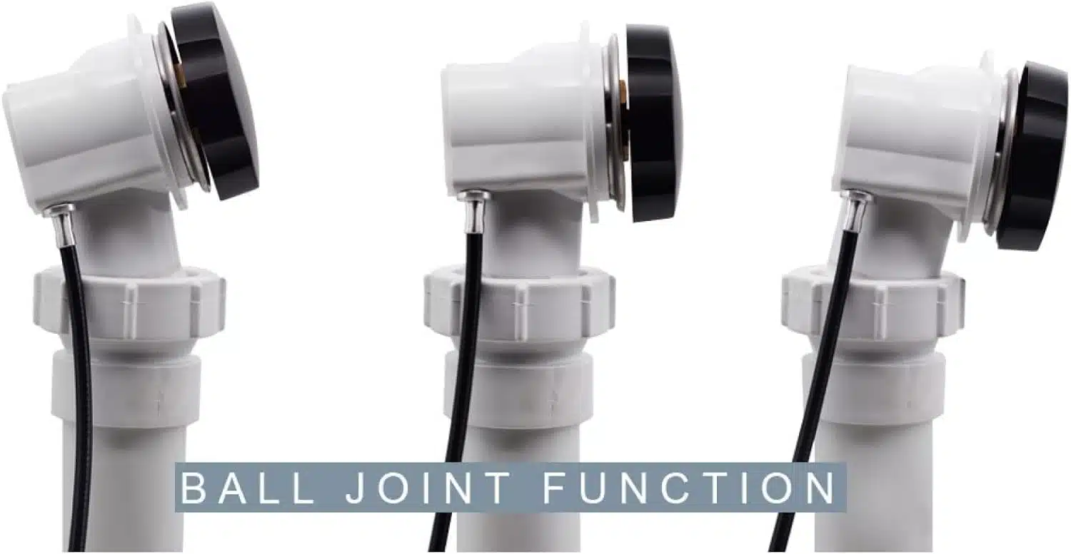 Sch. 40 PVC 27 in. Cable Drive Bath Waste - Ball Joint Head - Image 7