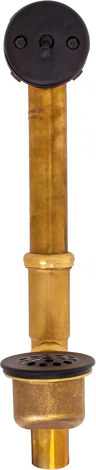 14" Bath Waste & Overflow Assembly with Trip Lever and Beehive Strainer Drain - Image 2