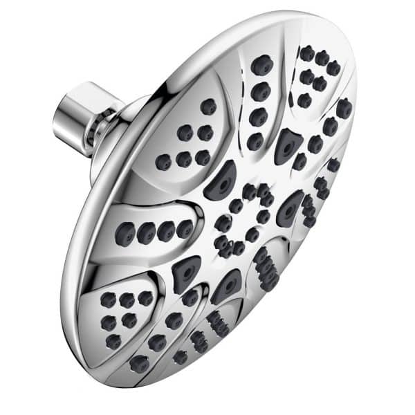 6" Round Thin 5-Function Adjustable Spray Shower Head