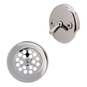 3-1/8" Trip Lever Bathtub and Shower Drain Kit with 2-Hole Overflow Faceplate