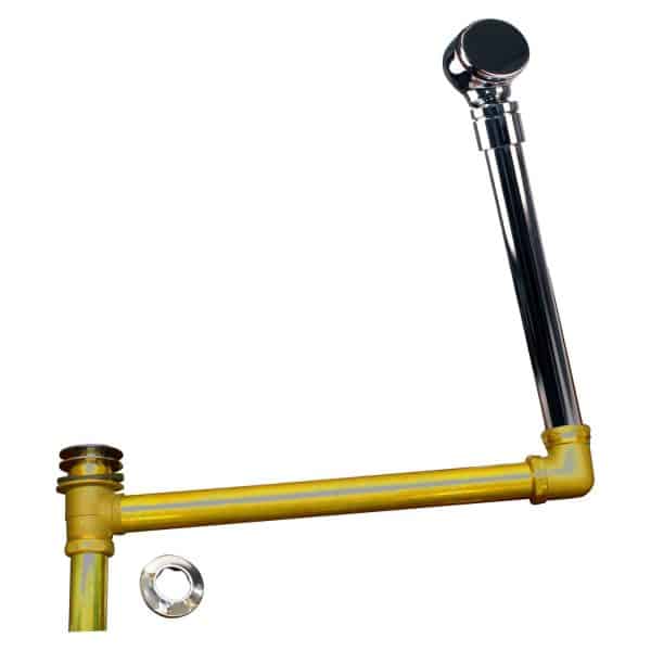 24" Direct Outlet Semi-Exposed Waste & Overflow with Ball Joint and Tip-Toe Drain