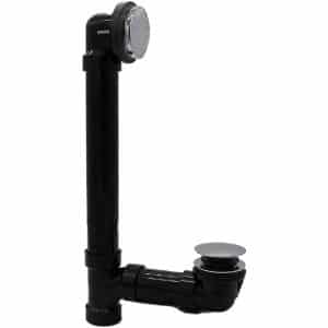 12" & 4" Bath Waste & Overflow Assembly with Tip-Toe Drain Plug and Illusionary Faceplate-SCH. 40 ABS Pipe