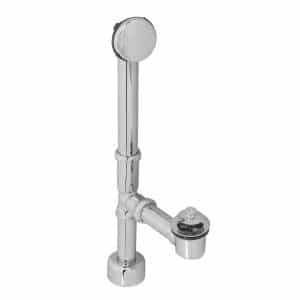 14" Make-Up / 17 Gauge Finished Twist & Close Bath Waste & Overflow with Faceplate