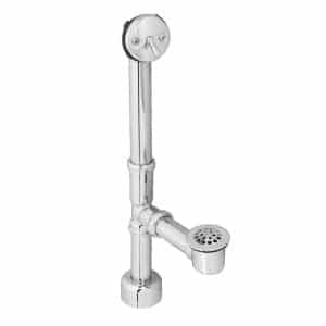 14" Bath Waste and Overflow Assembly with Trip Lever and Strainer Grid Drain, All Exposed