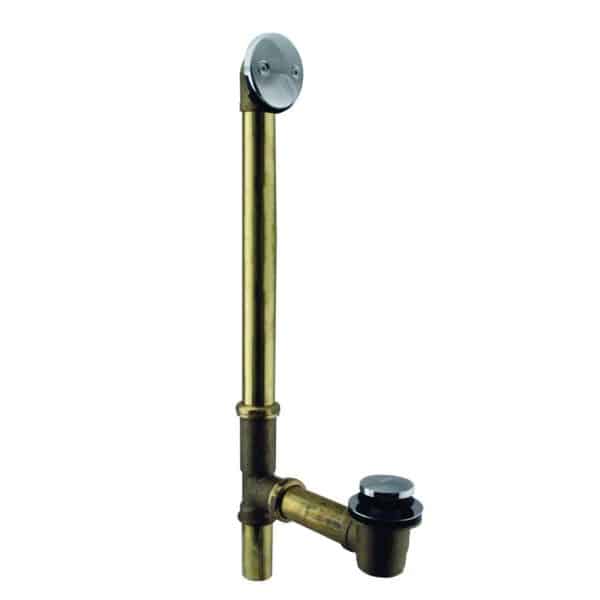 Tip Toe Bath Waste - 22 in. Make-Up, 20 Ga. Tubing in Powdercoated Flat