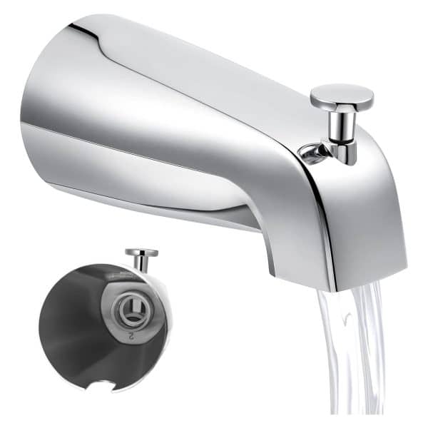 5-1/4" Reach Wall Mount Tub Spout with Front Diverter