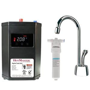 Develosah 9" 2-Handle Instant Hot and Cold Water Dispenser Faucet with HotMaster DigiHot Digital Tank System