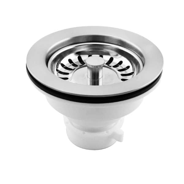 4-3/8" Push-Pull Style Large Kitchen Sink Basket Strainer