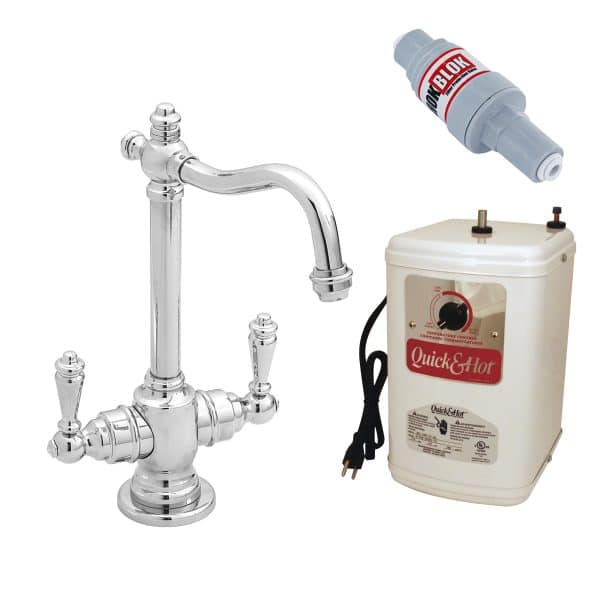 Victorian 9 in. Instant Hot and Cold Faucet with HotMaster DigiHot Digital Tank System Water Dispenser