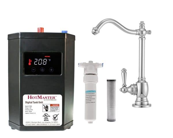 Victorian 9" 1-Handle Hot Water Dispenser Faucet with HotMaster DigiHot Digital Tank System