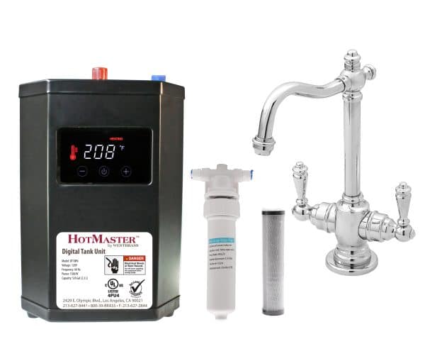 Victorian 9 in. Instant Hot and Cold Faucet with HotMaster DigiHot Digital Tank System Water Dispenser