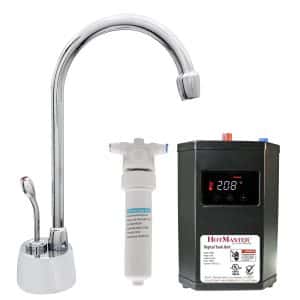 Develosah 9" 1-Handle Hot Dispenser Faucet with HotMaster DigiHot Digital Tank System and in-line Water Filter
