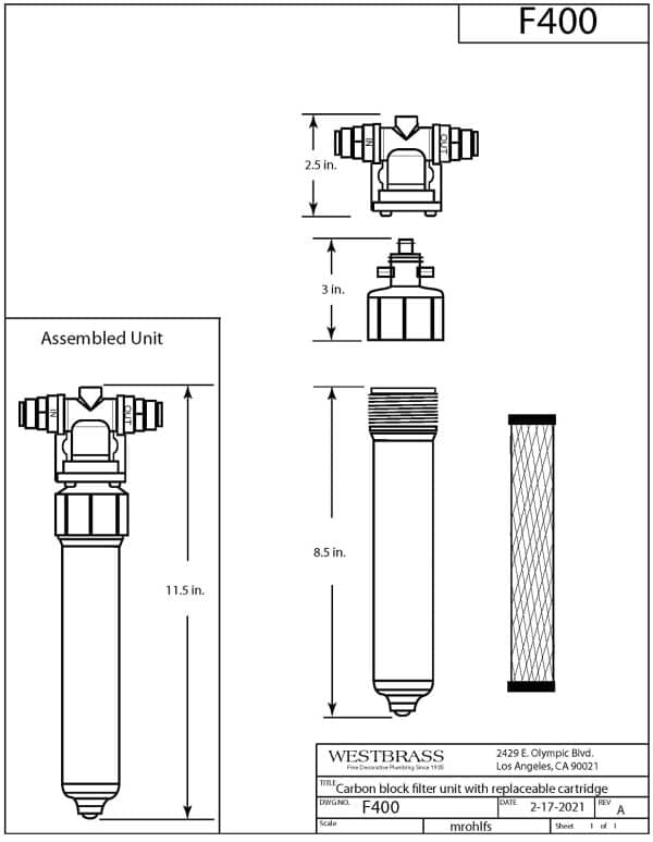 Carbon Block Filter Housing And Mounting Bracket - Image 4