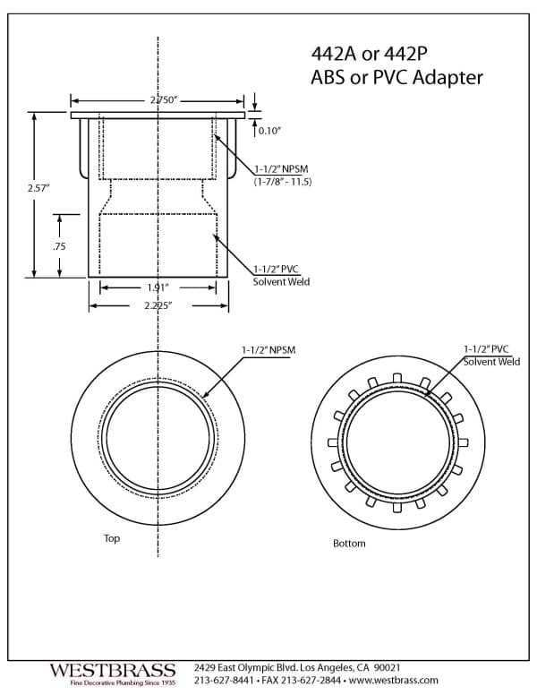 Straight Adapter - 1-1/2” (PVC) - Image 3