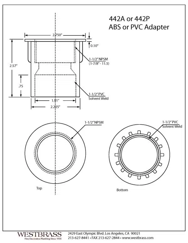 Straight Adapter - 1-1/2” (ABS) - Image 4